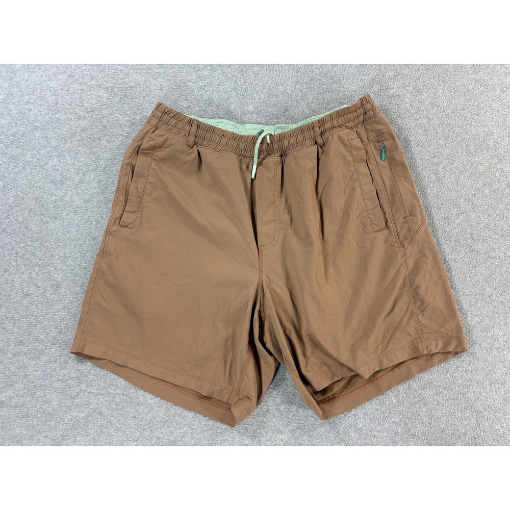 Birddogs Compression Lined Athletic Everyday Shorts (Men's XL) Brown - 7"